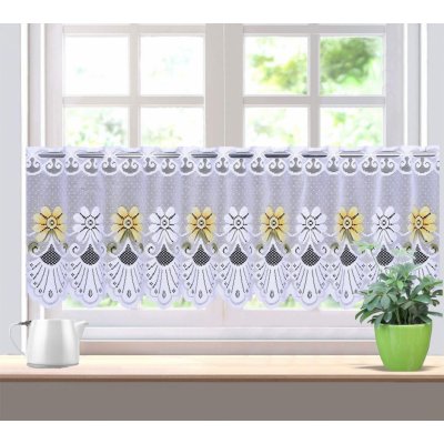 Záclona žakárová v metráži Evelina š. 40cm - šití a úprava záclony za 1metr 665/39/40 – Zboží Mobilmania