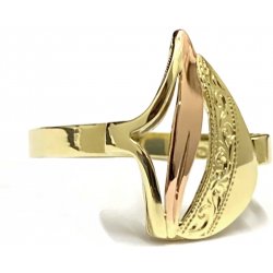 Zlatnictví Zlatíčko zlatý prsten kombinovaný rytý 01.533