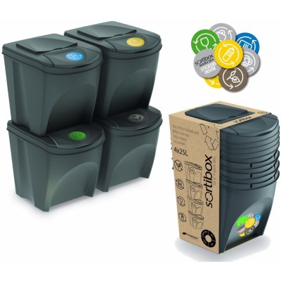 Sortibox odpadkové koše 4 x 20 l IKWB 20S4 405U – Zboží Dáma
