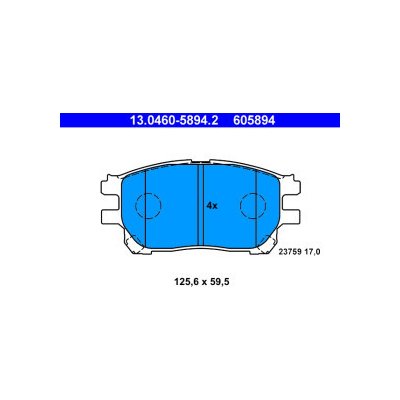 ATE sada brzdových destiček, kotoučová brzda 13.0460-5894.2 – Sleviste.cz