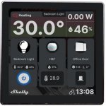 Shelly Wall Display dotykový nástěnný panel s relé 5A (WiFi, Bluetooth), Černý SHELLY-WD-BLACK – Zboží Živě