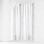 Douceur d'intérieur Sada dvou záclon s lněným efektem, CARLIN, 70 x 200 cm, bílé bílý – Hledejceny.cz