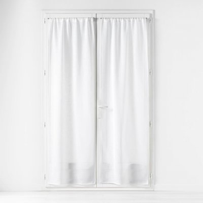 Douceur d'intérieur Sada dvou záclon s lněným efektem, CARLIN, 70 x 200 cm, bílé bílý – Hledejceny.cz