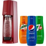 SodaStream Terra Red + Sirupy Pepsi 440 ml + Mirinda 440 ml + 7UP 440 ml – Hledejceny.cz