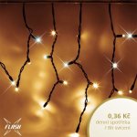 DecoLED LED světelné krápníky FLASH 3x0,5m teple bílá 114 diod IP67 IFNX0305W – Zbozi.Blesk.cz