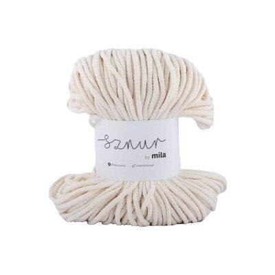 MILA Bavlněná šňůra Glitter 3mm - Krémová perla/PG107 – Zboží Dáma