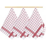 Bellatex Kuchyňské utěrky sada 3 kusů kostka červená 50x70 cm – Zbozi.Blesk.cz