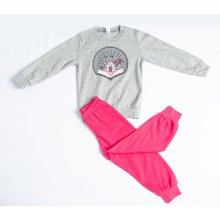 JOYCE Dívčí bavlněné pyžamo CASTLE Růžová šedá