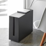 Yamazaki Box na kabely s kolečky Tower 5404kovv.34,5 cmčerný – Zboží Mobilmania