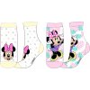 Minnie Mouse 52349865 Dívčí ponožky tyrkysová / růžový proužek
