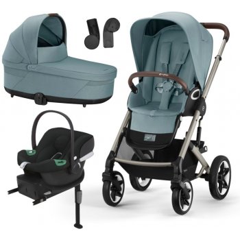 Cybex SET 5v1 Talos S Lux 2024 + Cot S Lux + Aton B2 i-Size se základnou + adaptéry Sky Blue