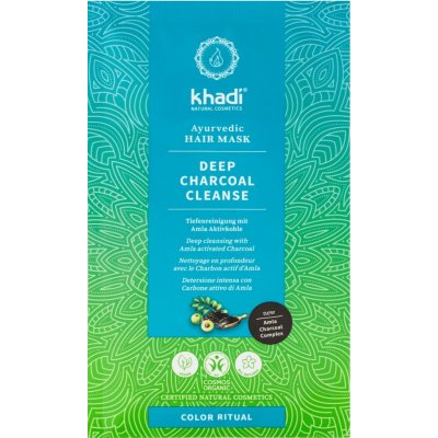 Khadi Hair Mask Detox Charcoal hloubkově čistící vlasová maska 50 g – Hledejceny.cz