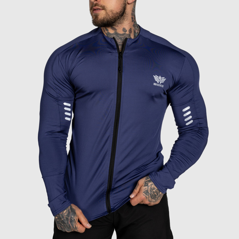 Iron Aesthetics Sportovní top na zip Unstoppable modrá