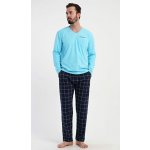 Vienetta MAN pánské pyžamo dlouhé Daniel: azurová – Hledejceny.cz