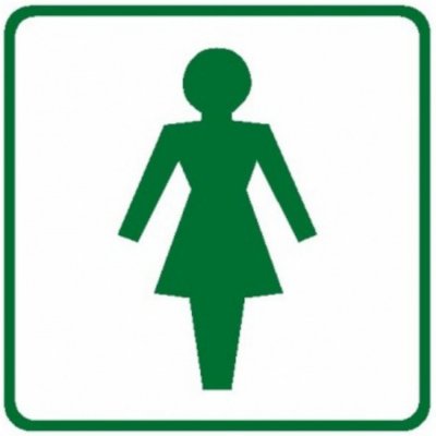 Bezpečnostní značky DT034B 10x10cm fólie WC ženy - symbol bez textu – Zboží Mobilmania
