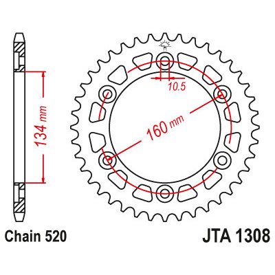 JT Sprockets JTA 1308-43BLK – Hledejceny.cz