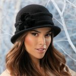 Krumlovanka dámský klobouk zimní W-0878/018 černý – Zboží Dáma