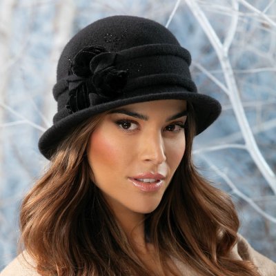 Krumlovanka dámský klobouk zimní W-0878/018 černý – Zboží Dáma