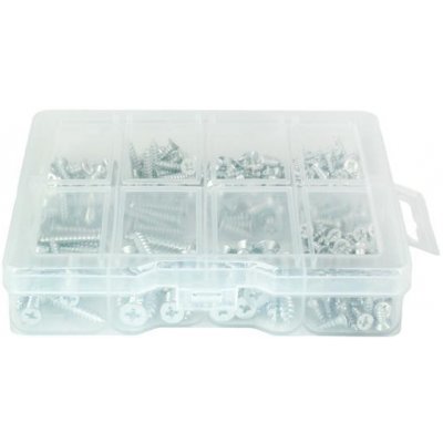 SADA UNIVERZÁLNÍCH VRUTŮ 265KS POZINKOVANÉ ŽELEZO – Hledejceny.cz