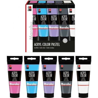 Marabu Sada akrylových pastelových barev 5 x 100 ml – Hledejceny.cz