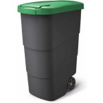 Prosperplast Wheeler 90 l antracit se zeleným víkem NBWB90-362C – Zboží Dáma