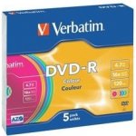 Verbatim DVD-R 4,7GB 16x, Advanced AZO+, slimbox, 5ks (43557) – Zbozi.Blesk.cz
