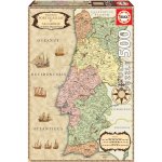 Educa historická mapa Portugalska 500 dílků a Fix lepidlo – Zboží Mobilmania