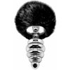 Anální kolík Alive Metal Anal Fluffly Twist Plug L Black