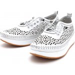 Klop Dámské kožené polobotky 014 24077-W bílá Bílá – Sleviste.cz