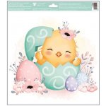 Anděl Velikonoční okenní fólie - kuřátka ve vajíčku - 33,5 x 30 cm - 6909 – Zboží Mobilmania