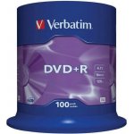 Verbatim DVD+R 4,7GB 16x, spindle, 100ks (43551) – Zboží Živě