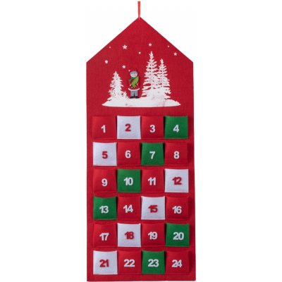 Z-TRADE Adventní kalendář filc na zavěšení barevný – Zboží Dáma