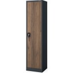 Jan Nowak Plechová skříň ALEX, 450 x 1850 x 400 mm, antracitová/ ořech 1382 – Sleviste.cz