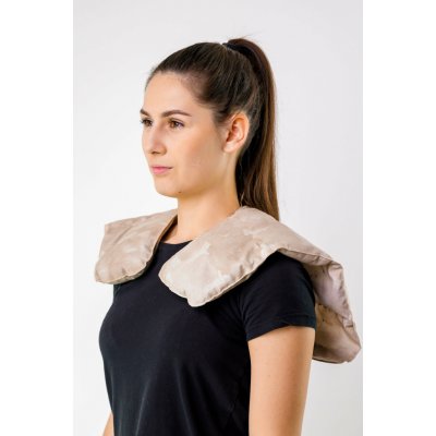 VFstyle nahřívací polštářek na krk s pohankovými slupkami XL Beige – Sleviste.cz