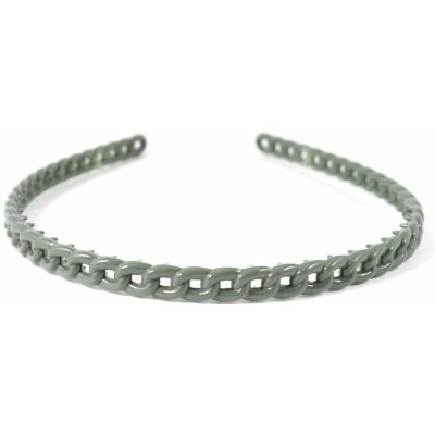 Plastová čelenka jako řetízek zeleno-šedá – Zboží Dáma