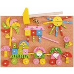 Woody deska s pribíjacími tvary růžová 91101 – Zbozi.Blesk.cz