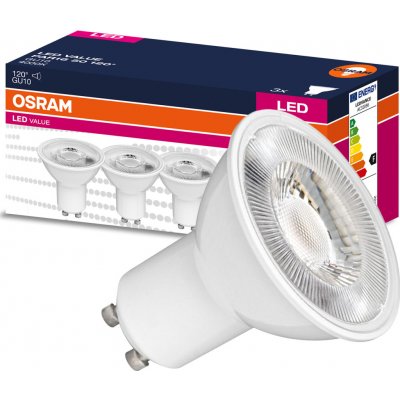 Osram 3x LED žárovka GU10 4,5W = 35W 350lm 4000K Neutrální bílá 120° – Hledejceny.cz