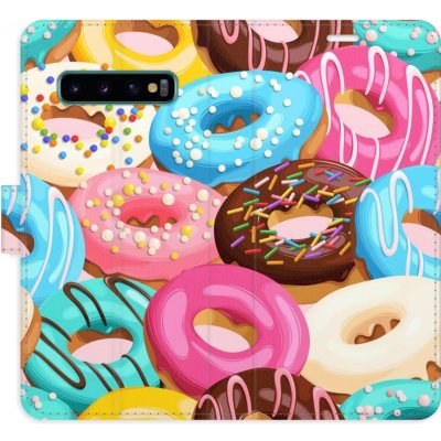 Pouzdro iSaprio Flip s kapsičkami na karty - Donuts Pattern 02 Samsung Galaxy S10