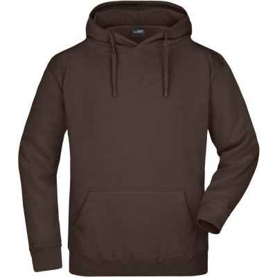 JAMES NICHOLSON Hooded Sweat Hnědá – Zboží Mobilmania