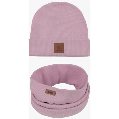 Doke Dětský set bavlněná čepice a nákrčník organic ed orchid – Zboží Mobilmania