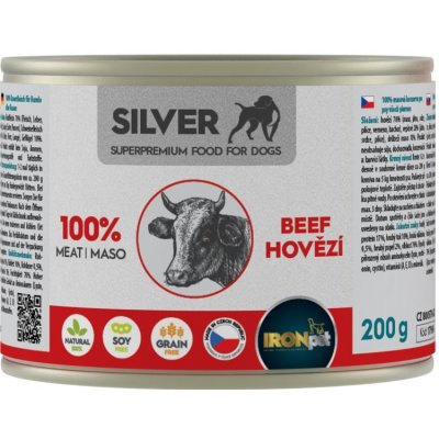 IRONpet Silver Dog Hovězí 100% masa 200 g