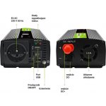 Green Cell PowerInverter LCD 12 V 500W/1000W čistá sinusoida | Zboží Auto