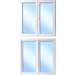 OknaDvereNaMiru.cz Dvoukřídlé plastové okno Otevíravé + Otevíravé i sklopné, bílá / bílá, 120x120 cm – Zboží Mobilmania