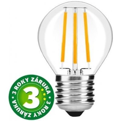 Prémiová retro LED žárovka E27 4W 470lm G45 denní, filament, ekv. 40W, 3 roky – Zboží Živě