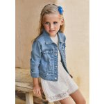 Mayoral bunda riflová s mašlemi středně modrá – Zboží Mobilmania