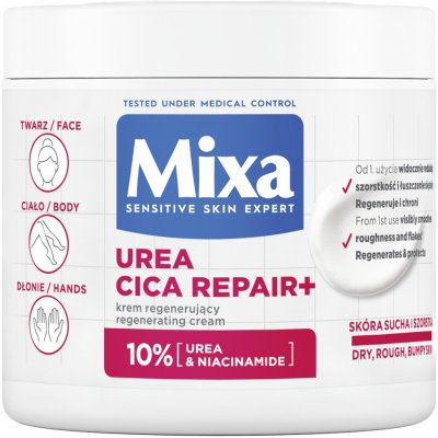 Mixa Urea Cica Repair+ Renewing Cream regenerační tělový krém pro suchou a hrubou pokožku 400 ml – Zboží Dáma