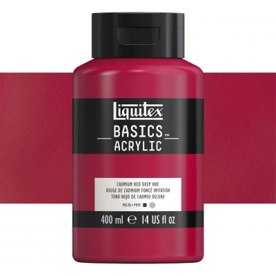 Liquitex Basics akrylová barva cadmium red deep hue 400 ml – Sleviste.cz