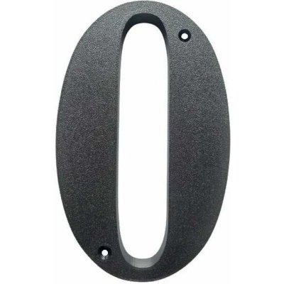 Domovní číslo popisné 0 na zeď, vrata, sloupky s dírami pro vruty barva černá, výška 170 mm – Zboží Mobilmania