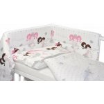 Baby Nellys 3-dílná sada Mantinel 180cm povlečení Princess Šedá 120 x 90 cm – Zboží Dáma