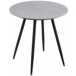 Textilomanie Kulatý jídelní stůl s černými nohami MELODY šedý – Sleviste.cz